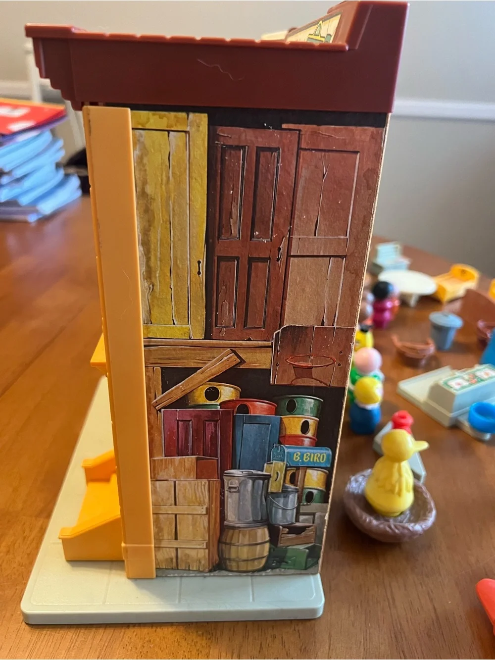 Fisher-Price Vintage Play Family Two-Building Set with bonus Cookie Monster